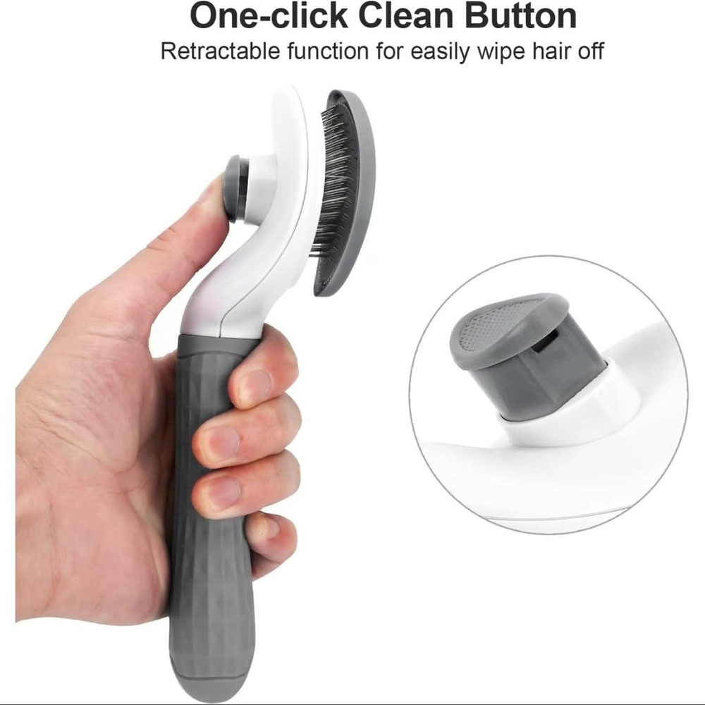 Remove Pet Hair With One-Click Slicker Brush - Perfect For Dogs And Cats